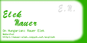 elek mauer business card